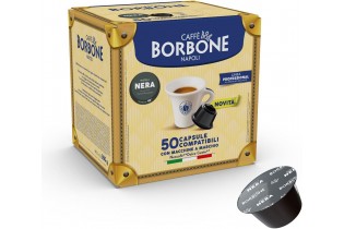 Miscela Nera Caffè Borbone  - 50 Capsule Compatibili Dolce Gusto