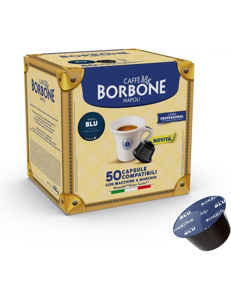 Miscela Blu Caffè Borbone - 50 Capsule Compatibili Dolce Gusto